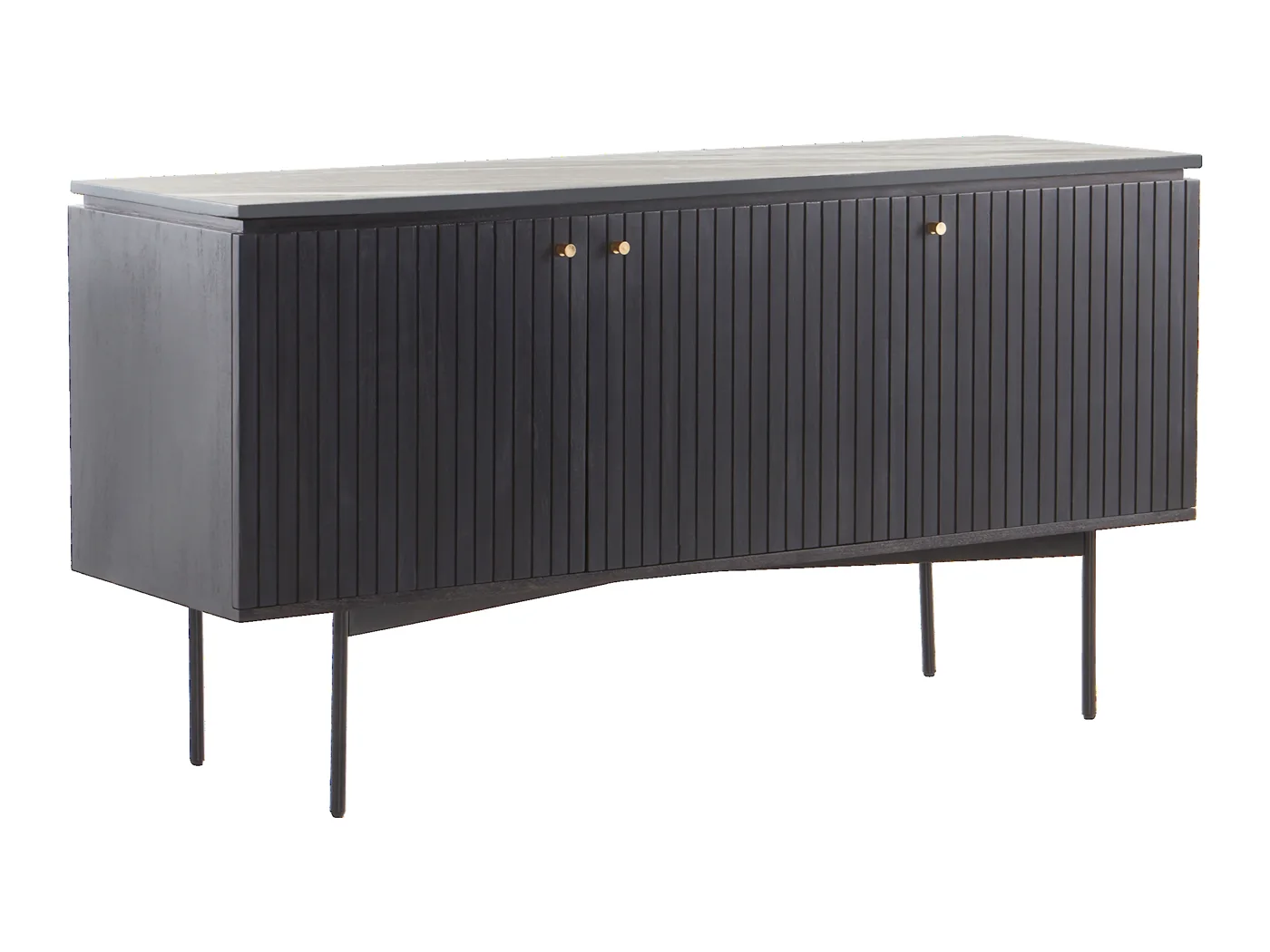 Jotex GRENELLE sideboard med mörk marmorskiva och dörrar i akaciaträ