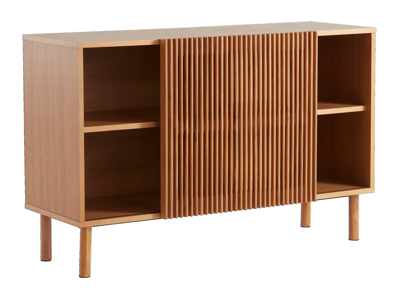 Jotex SION sideboard i teak med skjutdörr och ben i massiv teak