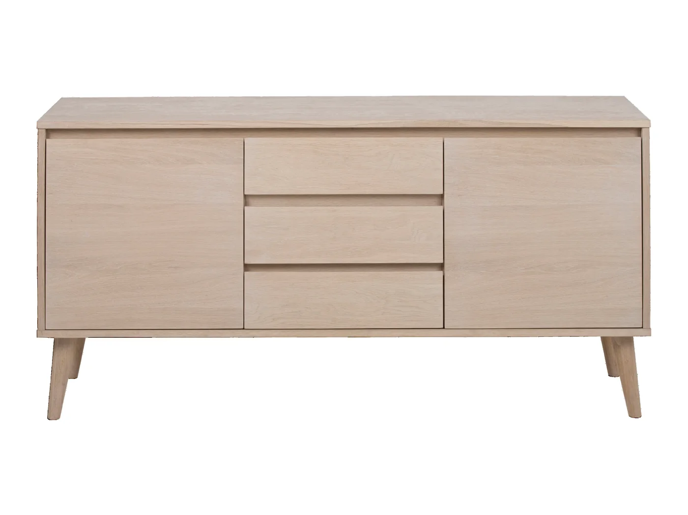 AC Design Furniture Algot skänk i vitpigmenterad ek med tre lådor och två dörrar